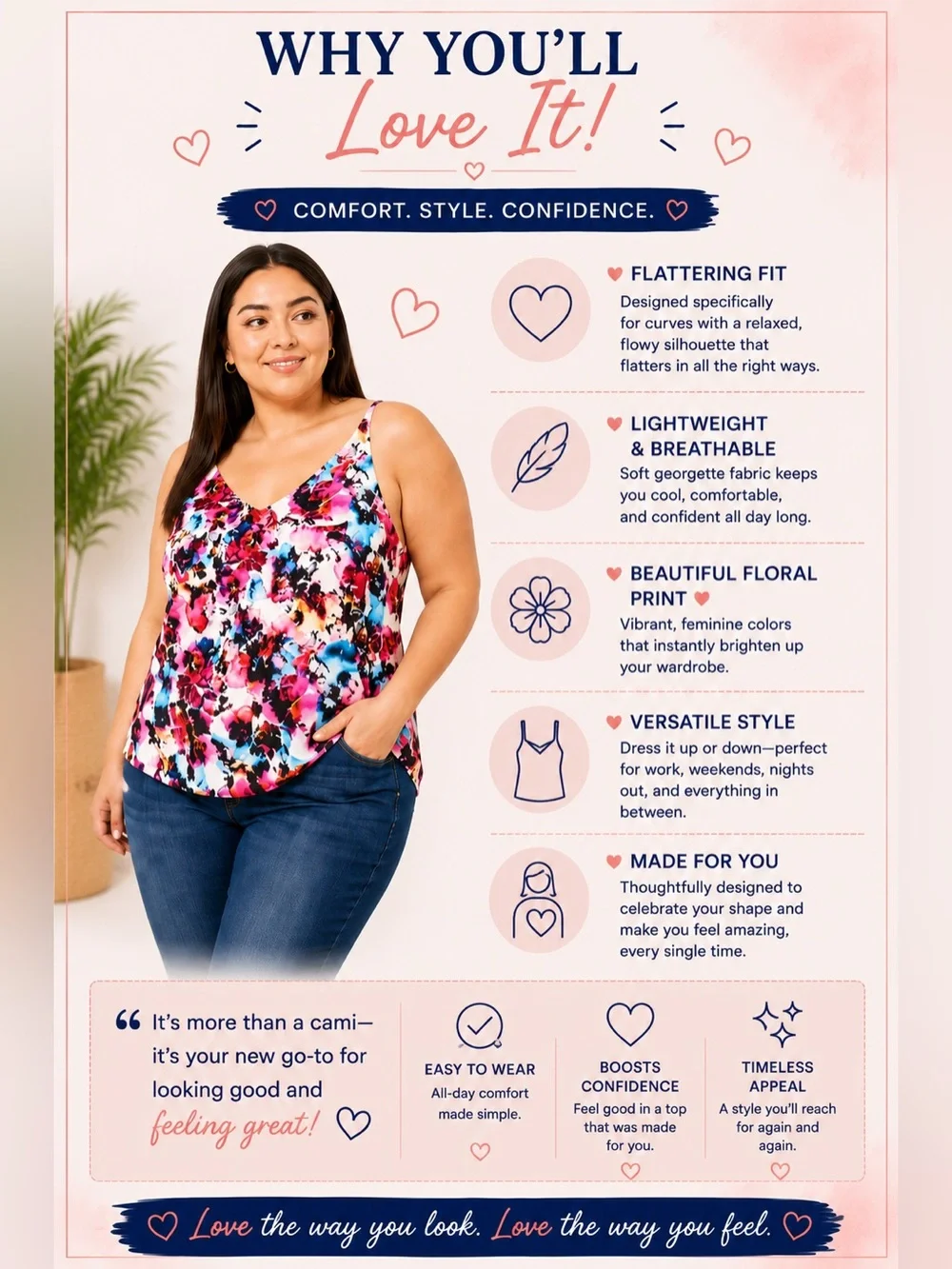 Torrid Womens 4X Light Box Floral Georgette V-Neck Cami Sleeveless Top N…